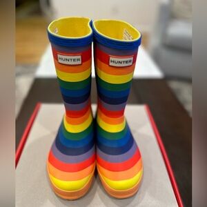 Hunter Kids Multicolor Striped Rain Boots
